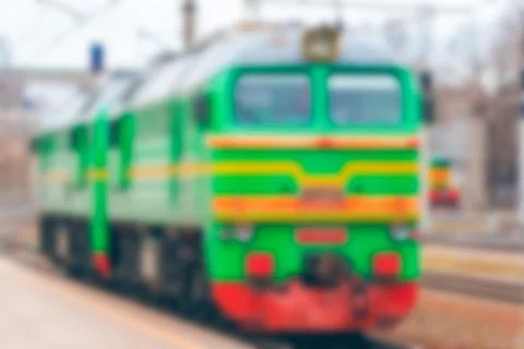 Cargo train - blurred image 写真素材