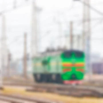 Cargo train - blurred image 스톡 사진