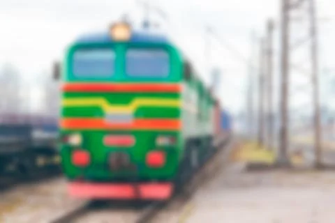 Cargo train - blurred image 写真素材