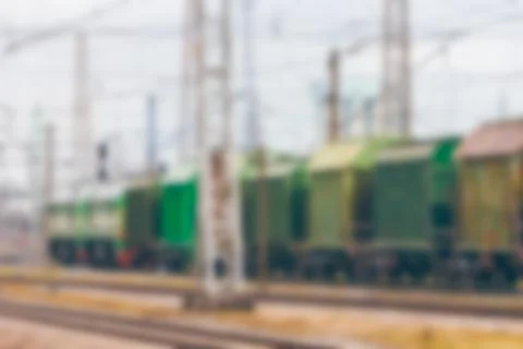 Cargo train - blurred image 写真素材