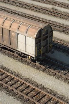 Cargo train car Stock Photos