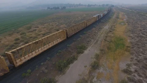 Cargo Train Drone 動画素材 99006458