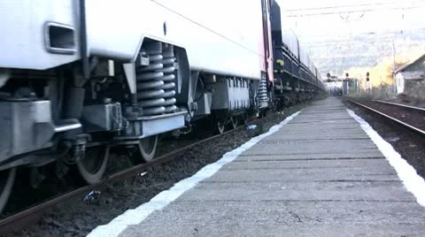 Cargo train Stock Footage 8955936