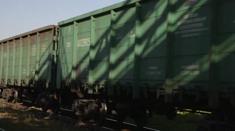 Cargo Train Stock Footage 31873030