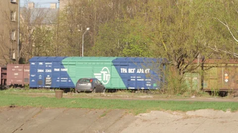 Cargo train Stock Footage 38633211