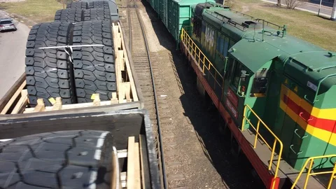 Cargo train 動画素材 129367711