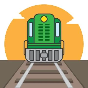 Cargo train Stock Illustration