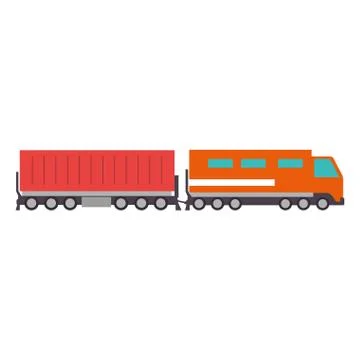 Cargo train logistic service Stock Illustration