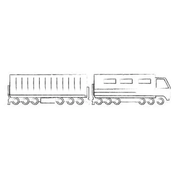 Cargo train logistic service Stock Illustration
