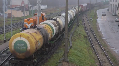 Cargo Train Russia Stock Footage 32898528