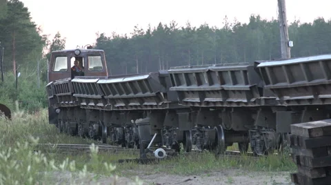 Cargo train for sand Stock Footage 57672546