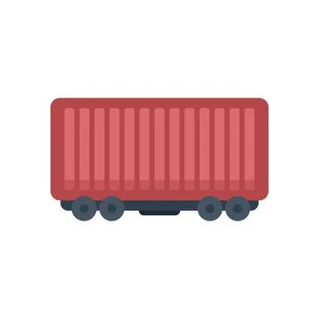 Cargo train wagon delivering goods for logistics business Stock Illustration
