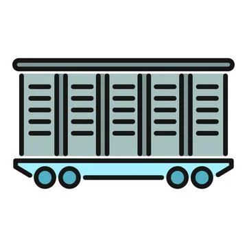 Cargo train wagon presenting freight and logistics concept Stock Illustration