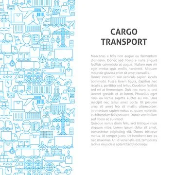 Cargo Transport Line Pattern Concept Illustrazione stock