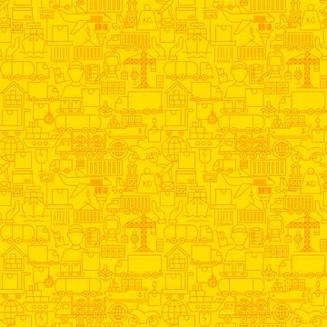 Cargo Transport Line Seamless Pattern Stockillustratie