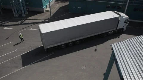 Cargo transport on the loading area Stock Footage 60789167