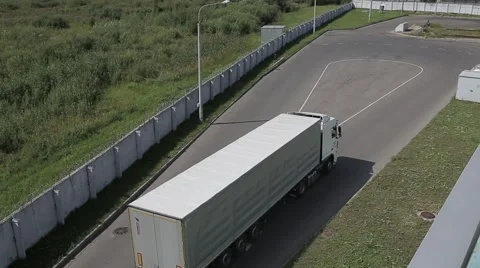 Cargo transport on the loading area Stock Footage 60789195