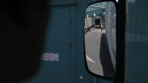 Cargo transport on the loading area Stock Footage 60789200