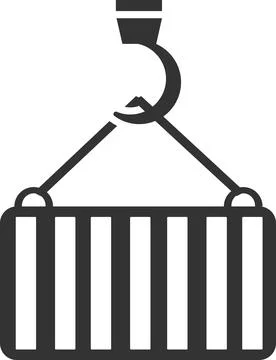Cargo transportation icon on the hook. Delivery service. Stock Illustration