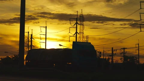 Cargo truck with cargo trailer Stock Footage 160709092