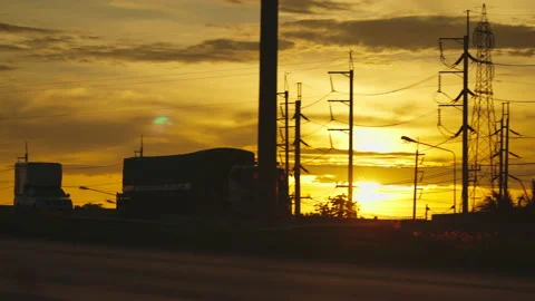 Cargo truck with cargo trailer Stock Footage 160710232