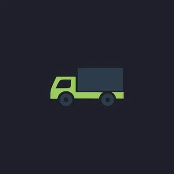 Cargo truck computer symbol Stock Illustration
