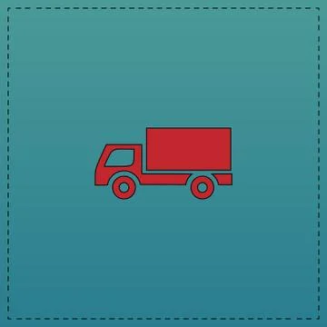 Cargo truck computer symbol Stock Illustration