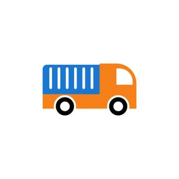 Cargo truck vector design template illustration Illustrazione stock