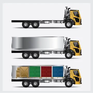 Cargo Trucks Transportation isolated Vector Illustration Stock Illustration