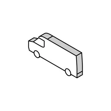 Cargo van car isometric icon vector illustration Stock Illustration