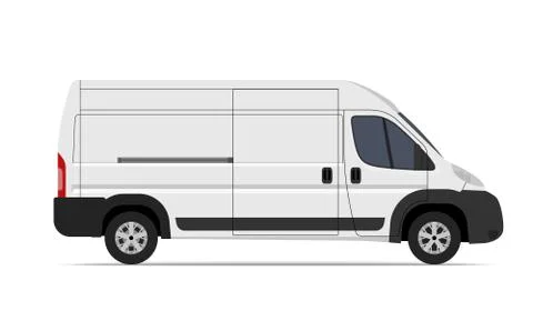Cargo Van Mini Bus vector template for Mockup Advertising and Corporate identity Stock Illustration