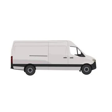 Cargo van vector illustration clip art Stock Illustration
