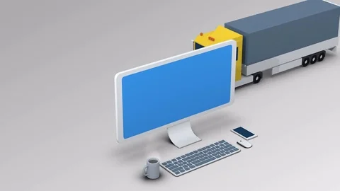 A cargo vehicle is going through a mobile x-ray control. Cargo scanning Stock Footage 72062809