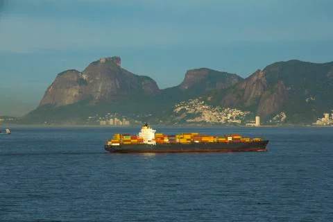 Cargo vessel. Fotos Stock
