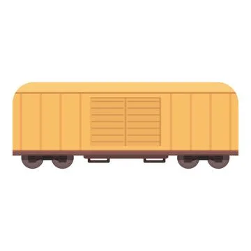 Cargo wagon icon cartoon vector. Train goods Stock Illustration