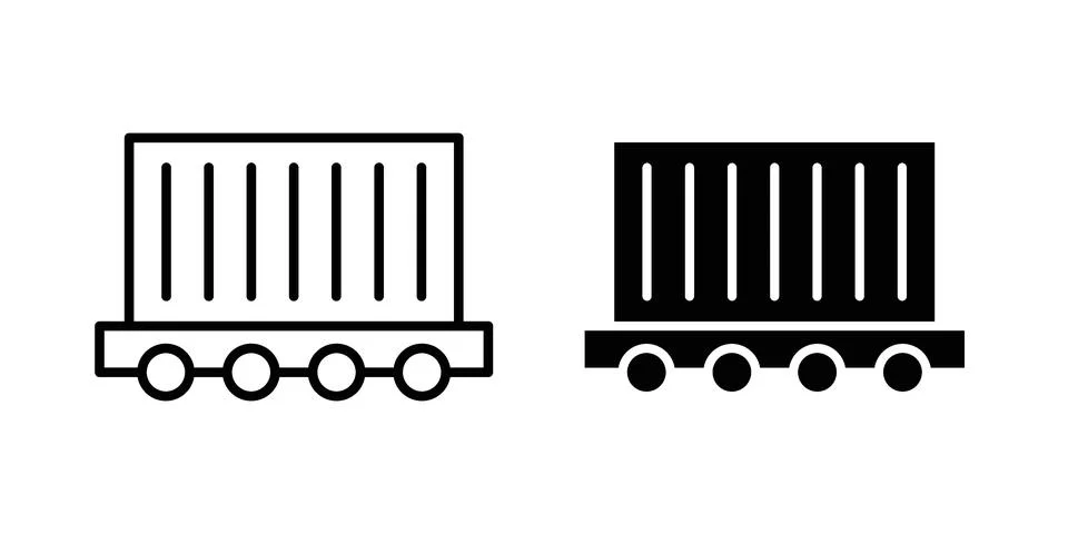 Cargo wagon icon vector design. EPS10 스톡 일러스트