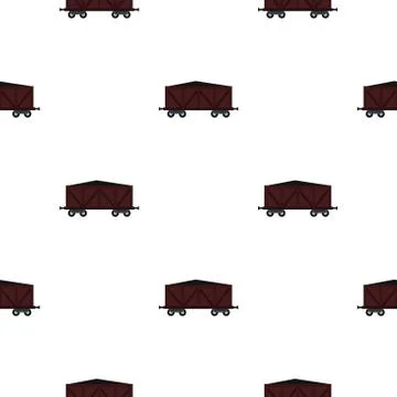 Cargo wagon pattern flat 스톡 일러스트