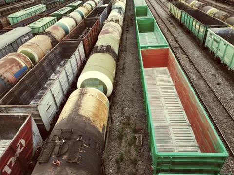 Cargo wagons Stock Photos