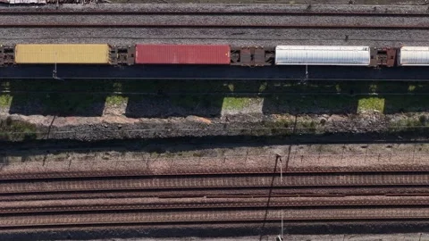 Cargo wagons with shipping containers. Stock Footage 333539075