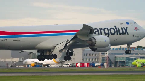 Cargolux Regular air freight Stock Footage 149890357