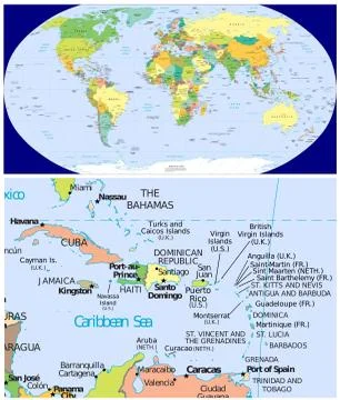 Caribbean and World Stock Illustration