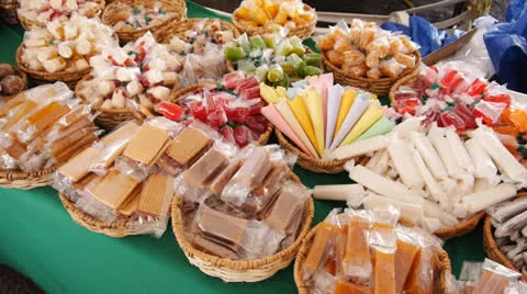 Caribbean artisan candy and sweets 2 Stock Footage 24772396