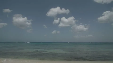 Caribbean Beach and Sky Stock Footage 46617273