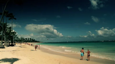 Caribbean beach Stock Footage 44543348