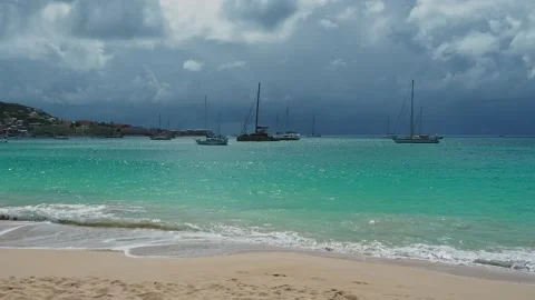 Caribbean beach Stock Footage 232257332