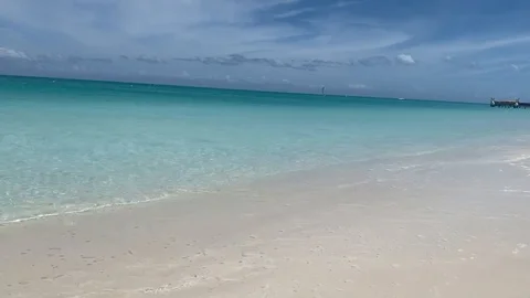 Caribbean Beach waves Stock Footage 113165876