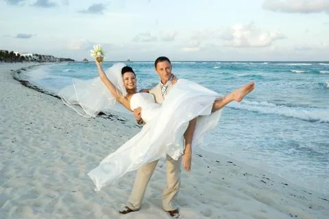 Caribbean beach wedding 写真素材