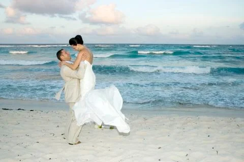 Caribbean beach wedding Stock Photos