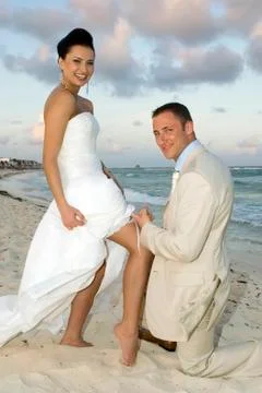 Caribbean beach wedding 写真素材