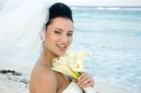 Caribbean beach wedding 写真素材